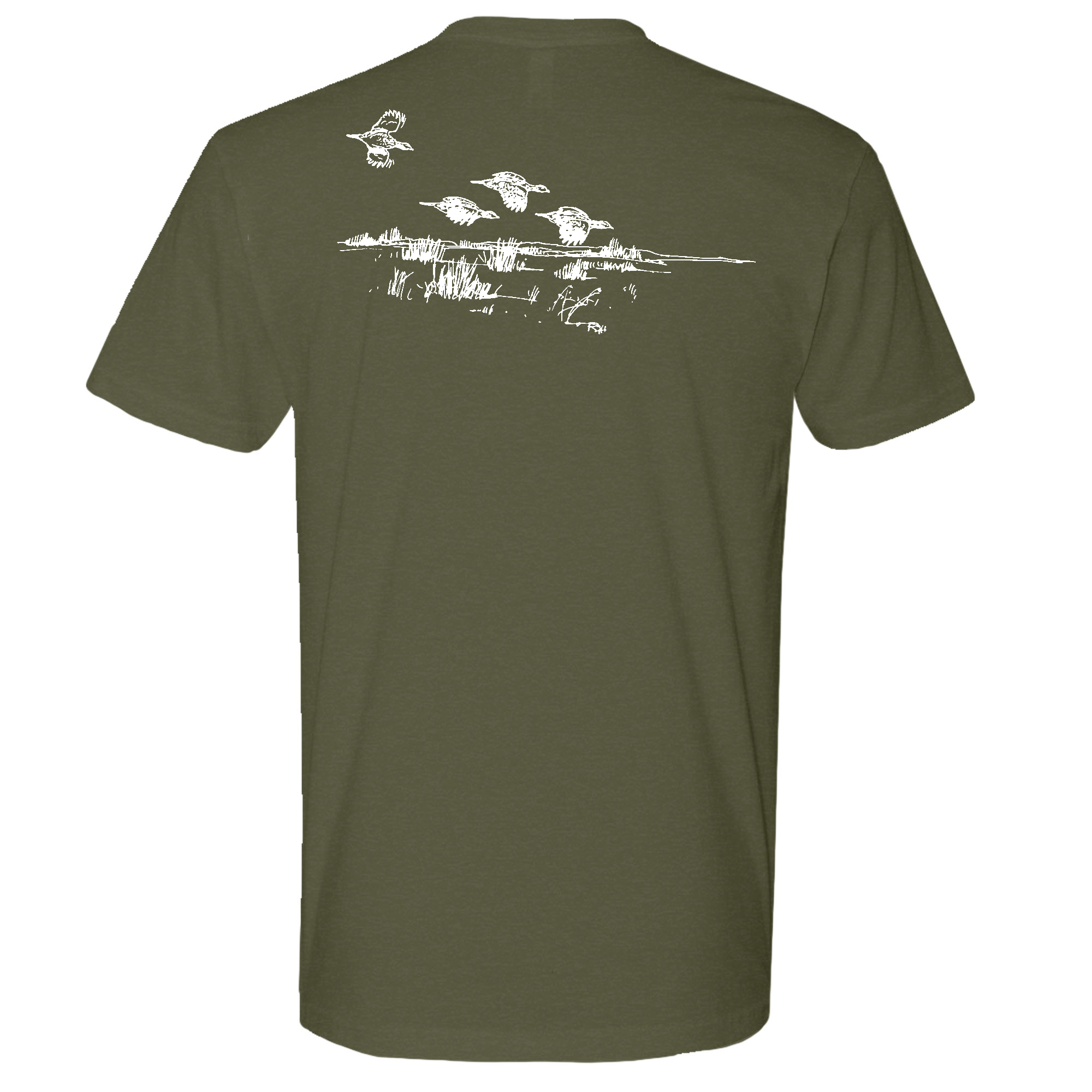 Mens Medium Military Green Style_T-Shirt