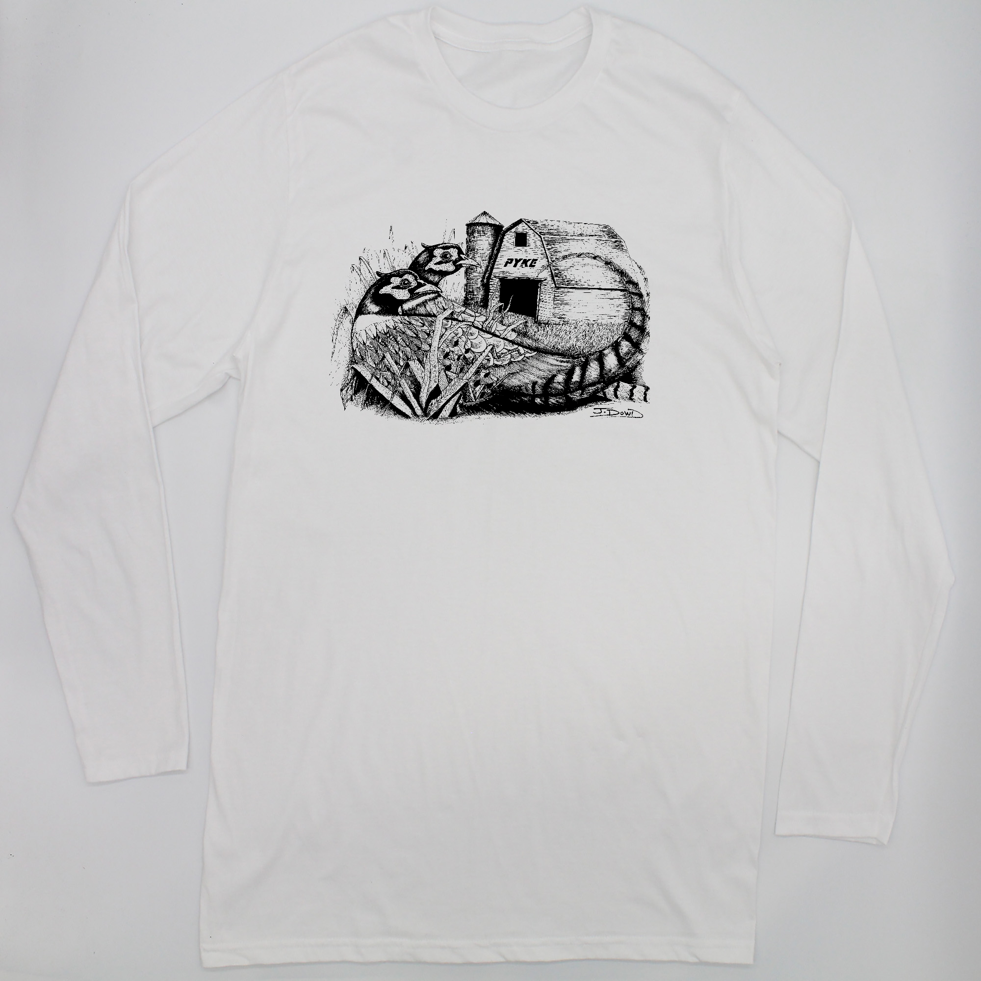 Unisex 3X-Large WHITE Fine Jersey Long Sleeve Tee