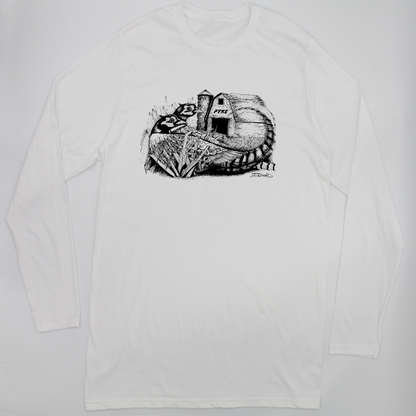 Unisex 3X-Large WHITE Fine Jersey Long Sleeve Tee