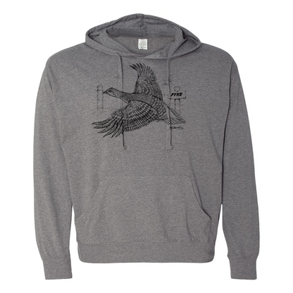 Mens 2X-Large GUNMETAL_HEATHER Hooded T-Shirt