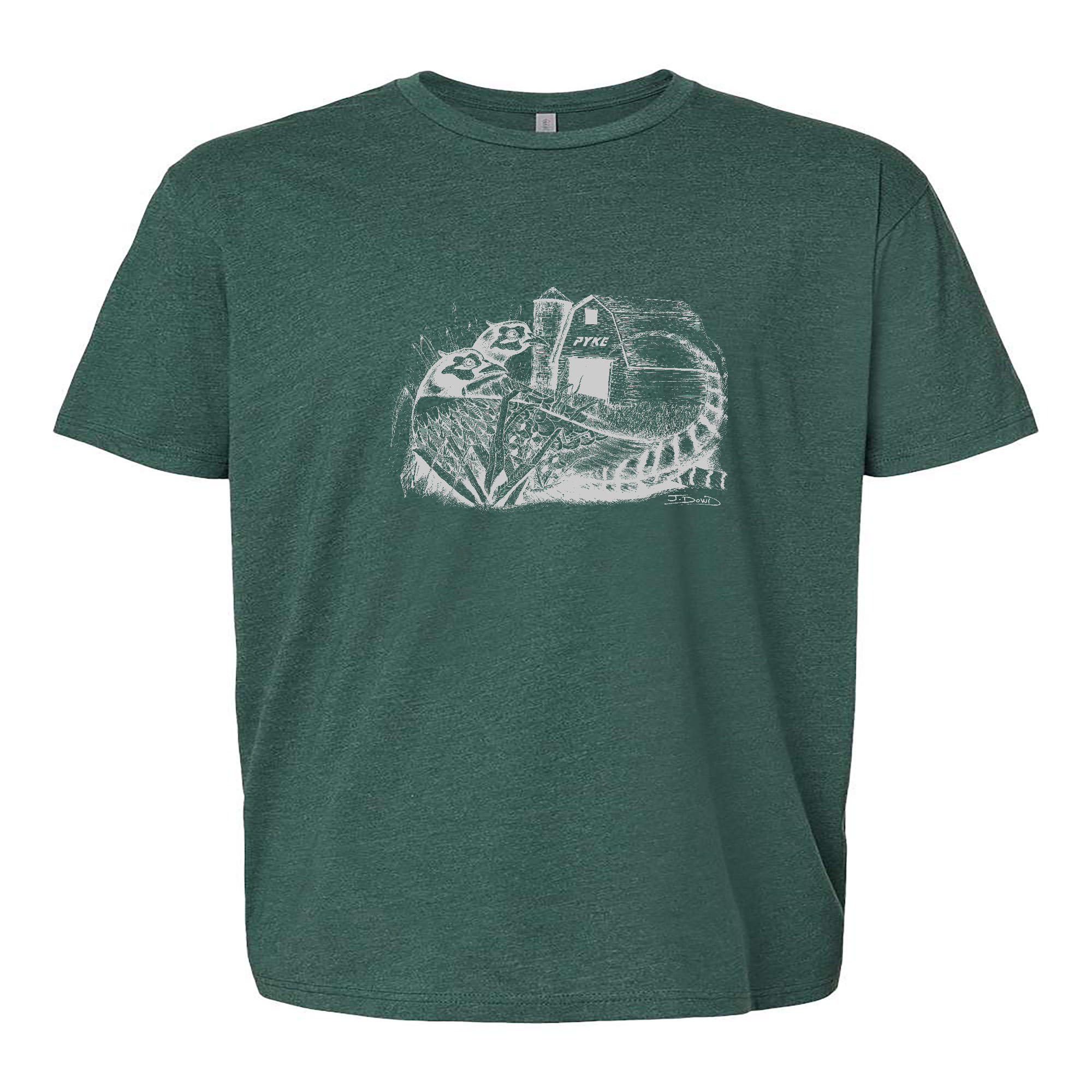 Mens 2X-Large HEATHER_FOREST_GREEN T-Shirt