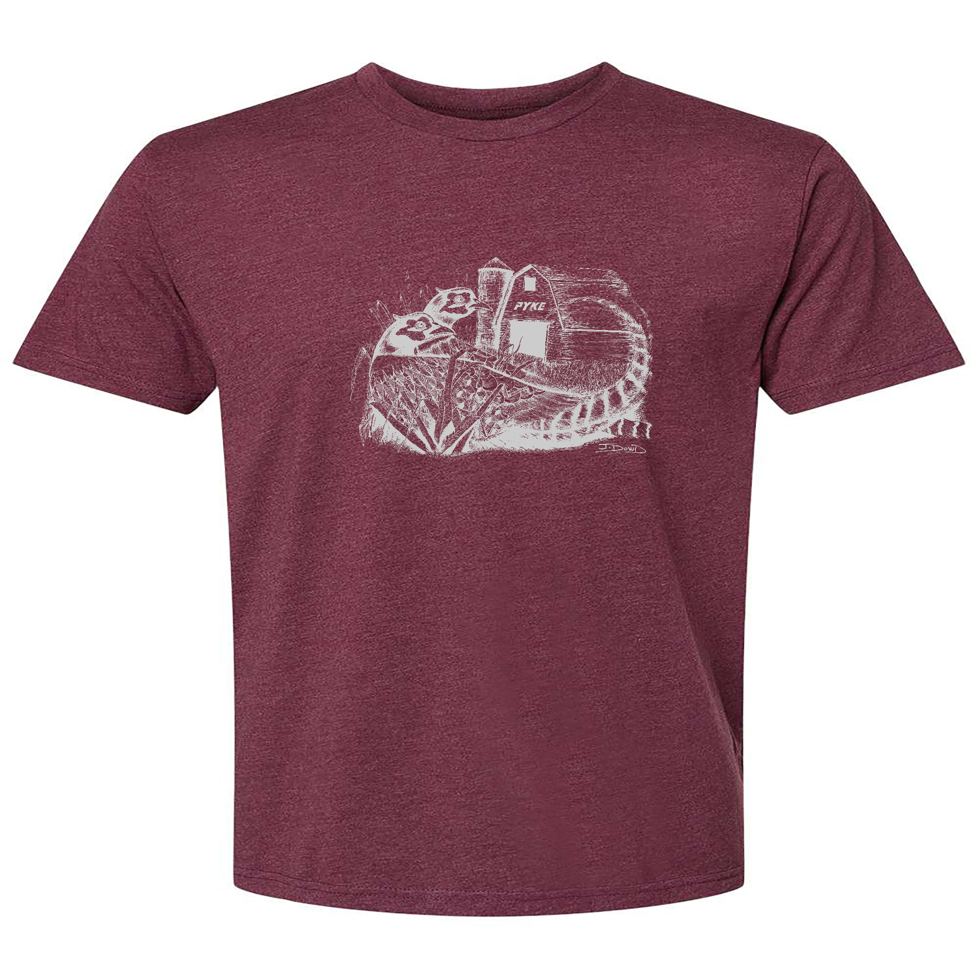 Mens 2X-Large HEATHER_MAROON T-Shirt