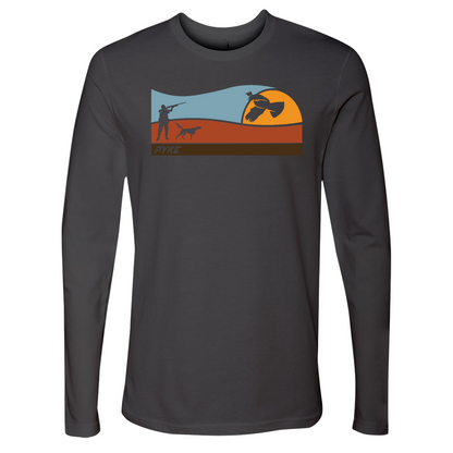 Unisex 3X-Large CHARCOAL Fine Jersey Long Sleeve Tee