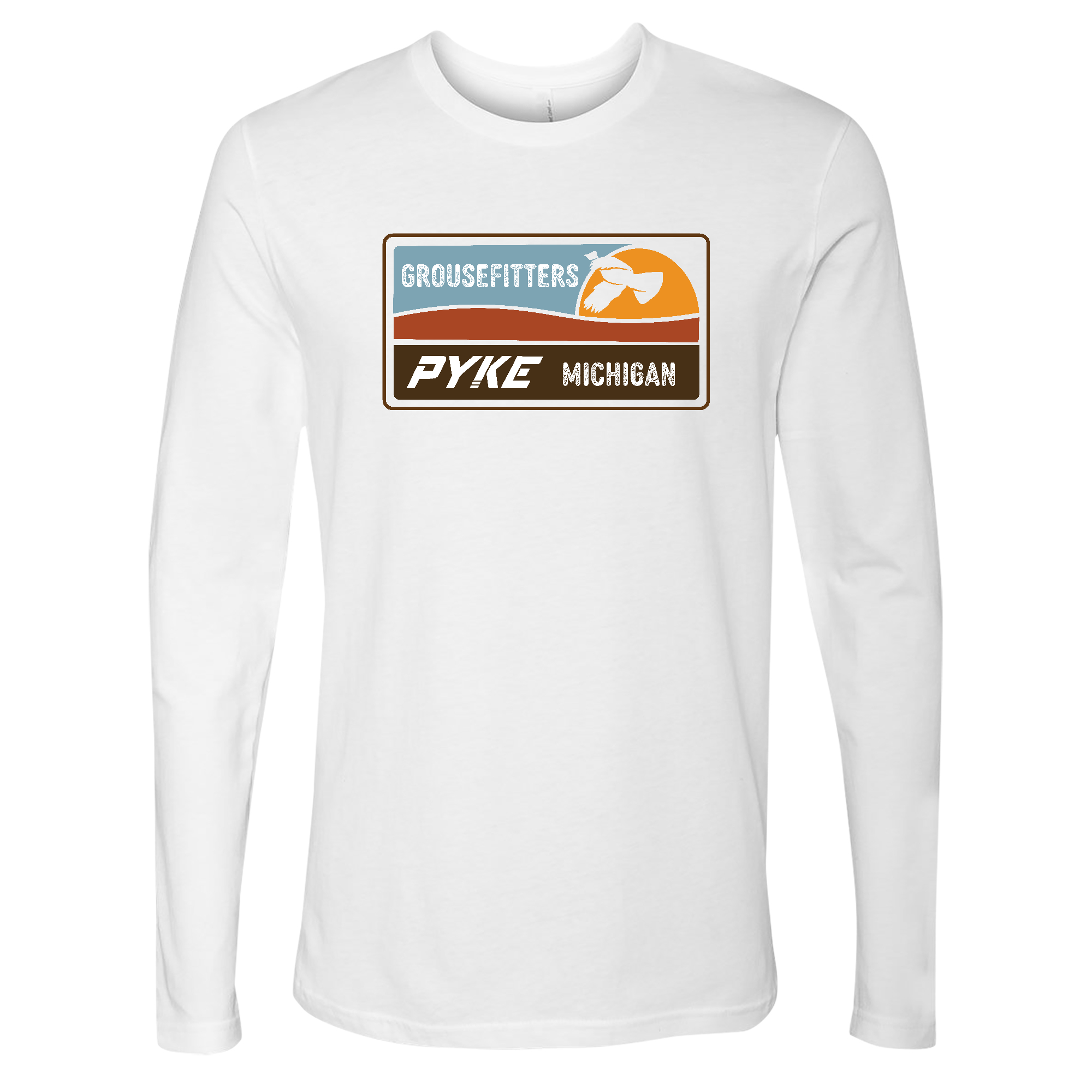 Unisex 3X-Large WHITE Fine Jersey Long Sleeve Tee