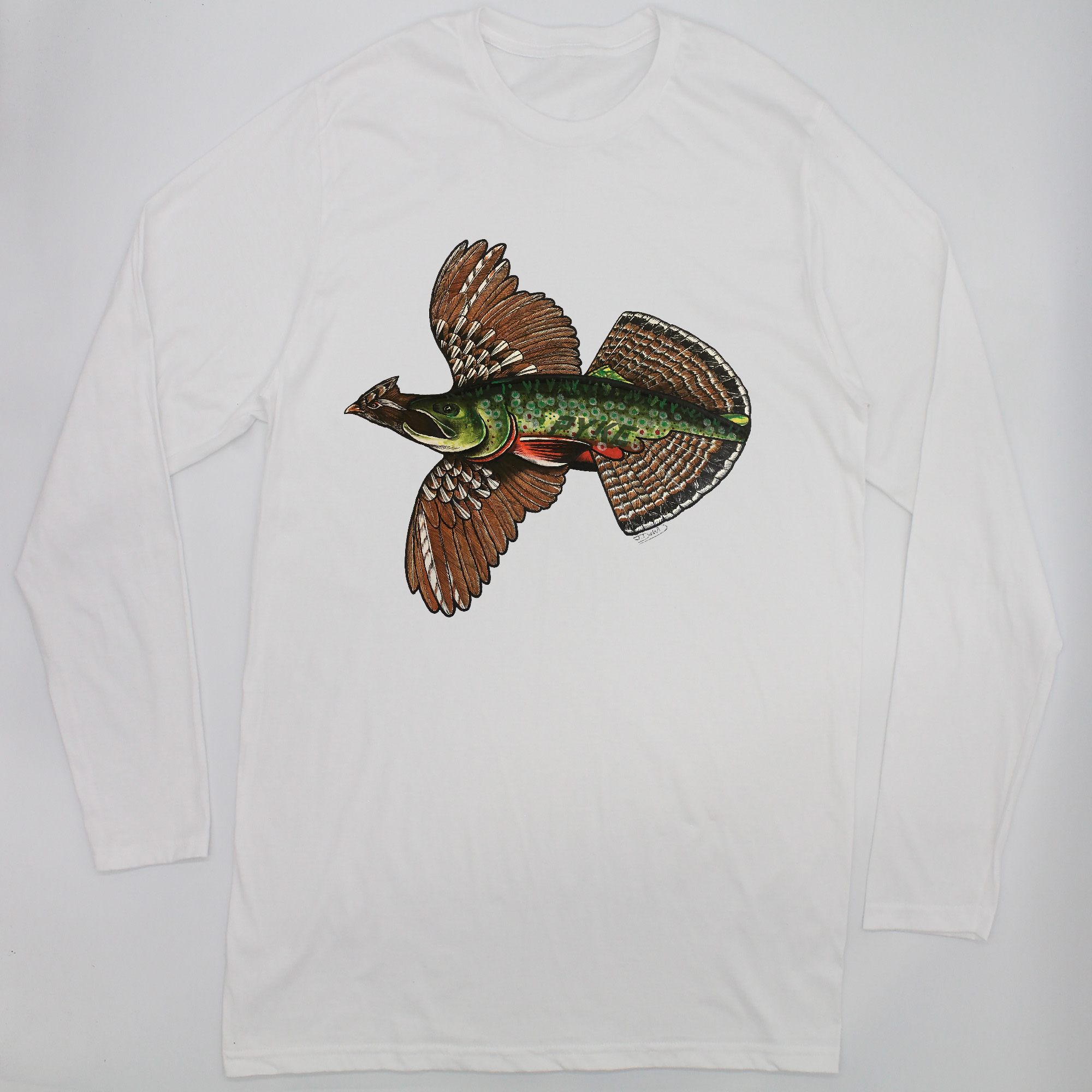 Unisex 3X-Large WHITE Fine Jersey Long Sleeve Tee